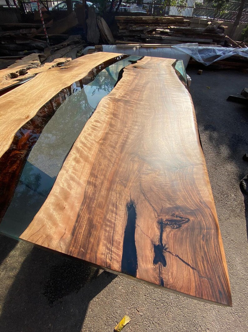 Live Edge Table Epoxy Dining Table Epoxy Resin Table Custom Etsy Canada