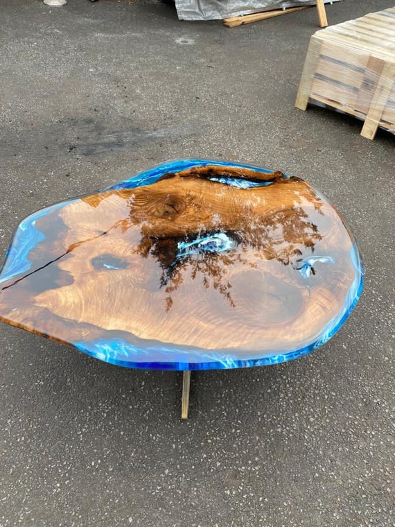 Epoxy Table, Epoxy Dining Table, Walnut Epoxy River Table, Custom 84 X 42  Walnut Black Epoxy River Table Order for Garrett 