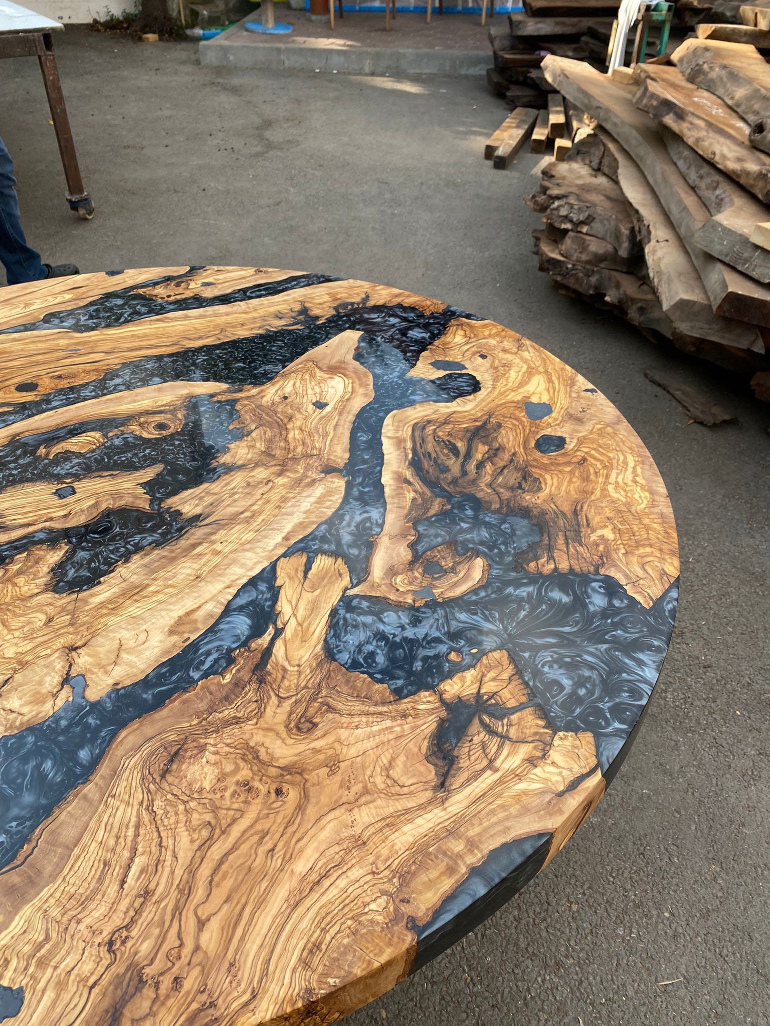 Olive Wood Epoxy Table Olive Wood Coffee Table Custom 50 Etsy
