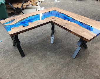 L shaped river table deals