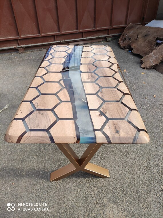Hexagon river table deals