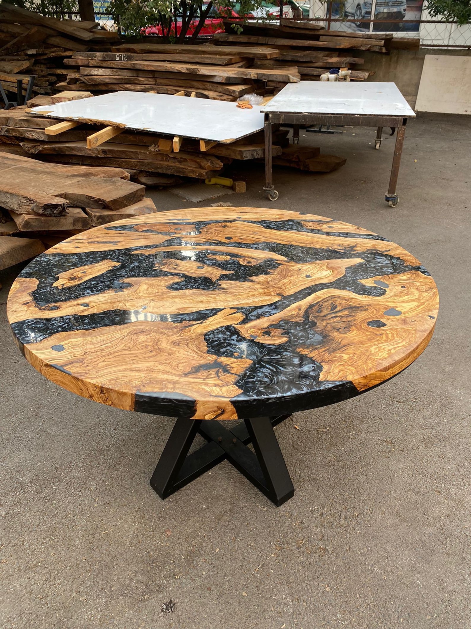 Olive Wood Epoxy Table Olive Wood Coffee Table Custom 50 Etsy