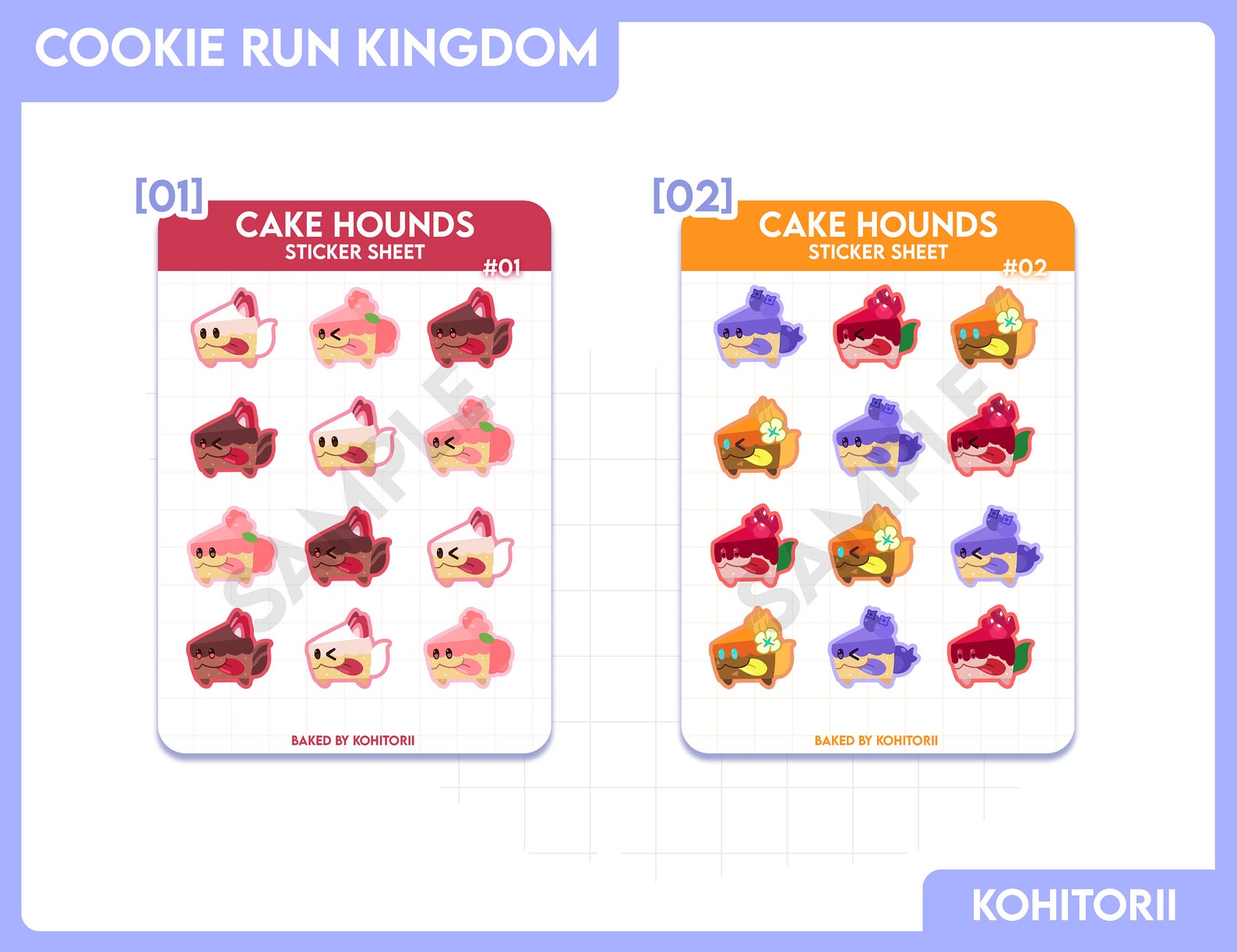 Cookie Run Kingdom Cake Hound A6 Hoja de pegatinas Etsy España