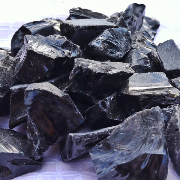 Black Raw Obsidian Chunk