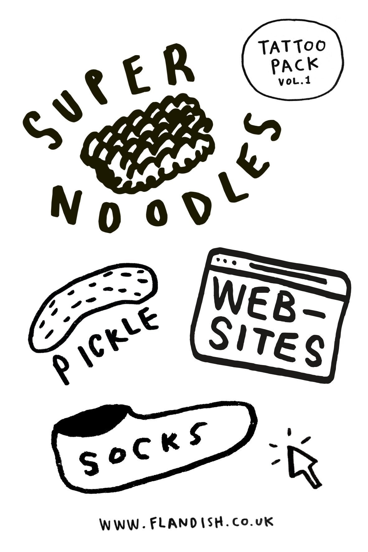 Flandish Temporary Tattoo Pack Vol. 1 Etsy