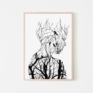 Lost In Thought | Wall Art | Digital Download | Abstract | Sharpie Art