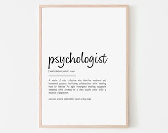 Psychologist | Mental Health | Therapy | Digital Print | Office Art | Humor