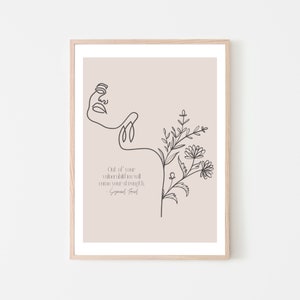 Strength | Mental Health | Growth | Sigmund Freud | Art Print | Inspirational | Wall Art
