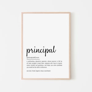Principal | School | Humor | Office Decor | Digital Print | Wall Art