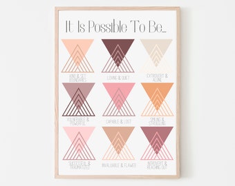 Possible To Be | Mental Health | Art Print | Social Work | Growth | Therapy