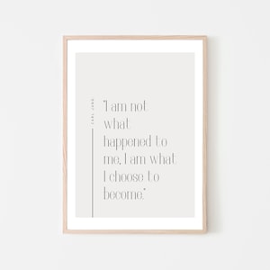 Who I Choose To Be | Carl Jung | Psychology | Trauma | Art Print | Digital Print | Mental Health