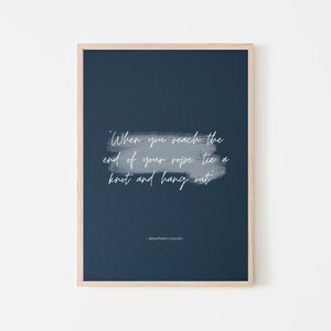 Keep Going | Abraham Lincoln | Art Print | Inspirational | Mental Health | Growth | Grace