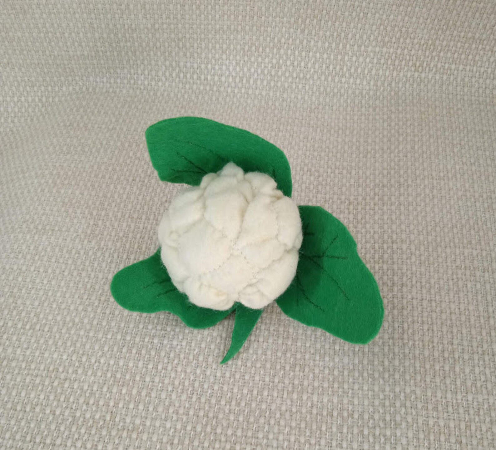 Felt Cauliflower Kids Play Kitchen Educational Vegetable Toy Etsy