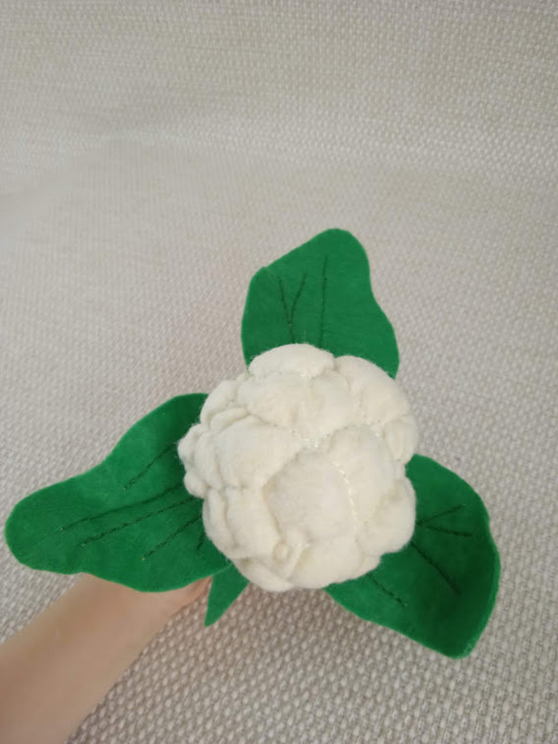 Felt Cauliflower Kids Play Kitchen Educational Vegetable Toy Etsy