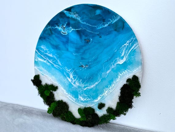 Beachy wall art, ocean wall art, fish wall art, shark decor gift, housewarming gift, gift for her, gift for him