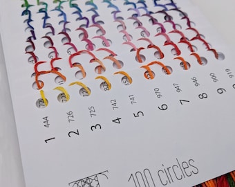Thread pack for 100 circles, 100 colours, 100 blackwork fills! by The Steady Thread