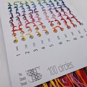 Thread pack for 100 circles, 100 colours, 100 blackwork fills! by The Steady Thread