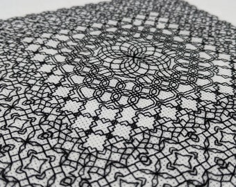 Geometry adventures 5, PDF Blackwork Embroidery Chart, Botanical sampler. PDF Embroidery Pattern by The Steady Thread