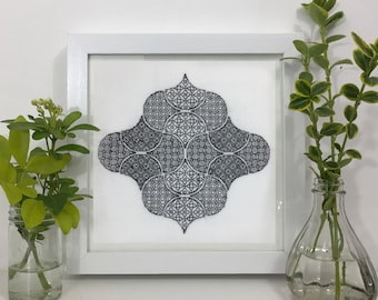 Blackwork Small Sashiko Formen Sampler, PDF Blackwork Embroidery Chart, herunterladbares PDF Embroidery Pattern von The Steady Thread