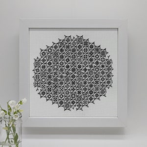 100 Days of Tiny 2024 - Tiny Flowers- PDF Blackwork Embroidery Chart, Downloadable PDF Embroidery Pattern by The Steady Thread