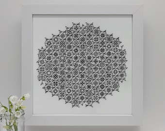 100 Days of Tiny 2024 - Tiny Flowers- PDF Blackwork Embroidery Chart, Downloadable PDF Embroidery Pattern by The Steady Thread