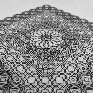 Geometry Adventures 3, PDF Blackwork Embroidery Chart, Botanical Sampler. PDF Stickmuster von The Steady Thread