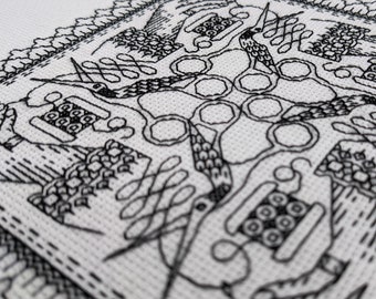 For the love of blackwork embroidery. PDF Blackwork embroidery, PDF Blackwork chart. by The Steady Thread