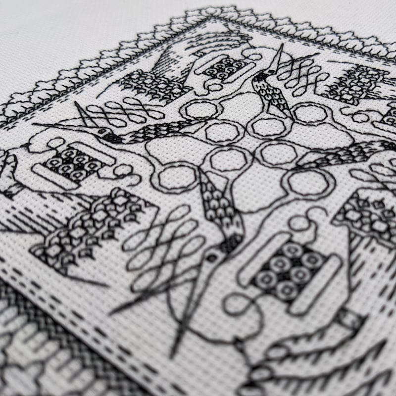 Blackwork Embroidery - Etsy