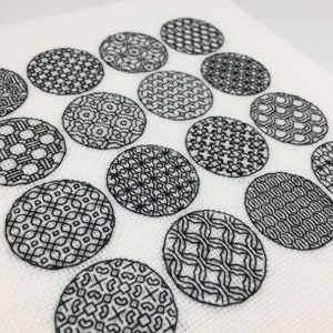 Circles sampler Blackwork Pattern, PDF Blackwork Embroidery Chart, Downloadable PDF Embroidery Pattern by The Steady Thread