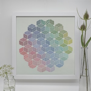 103 diamonds, 103 colours, 103 blackwork fills! PDF Blackwork Embroidery Chart, Downloadable PDF Embroidery Pattern by The Steady Thread