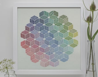 103 diamonds, 103 colours, 103 blackwork fills! PDF Blackwork Embroidery Chart, Downloadable PDF Embroidery Pattern by The Steady Thread