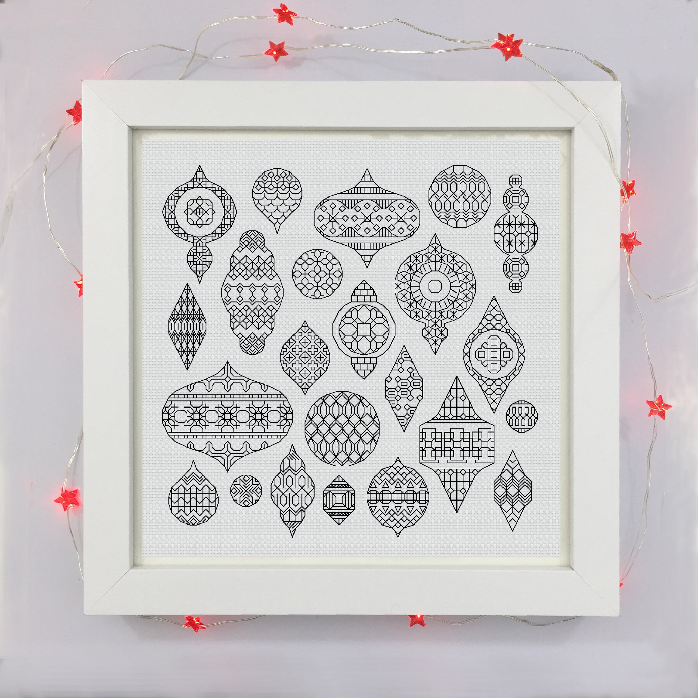 Christmas tree blackwork sampler PDF Blackwork chart Blackwork