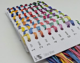 Thread pack for Colour Wheel 112 shades of DMC floss by The Steady Thread