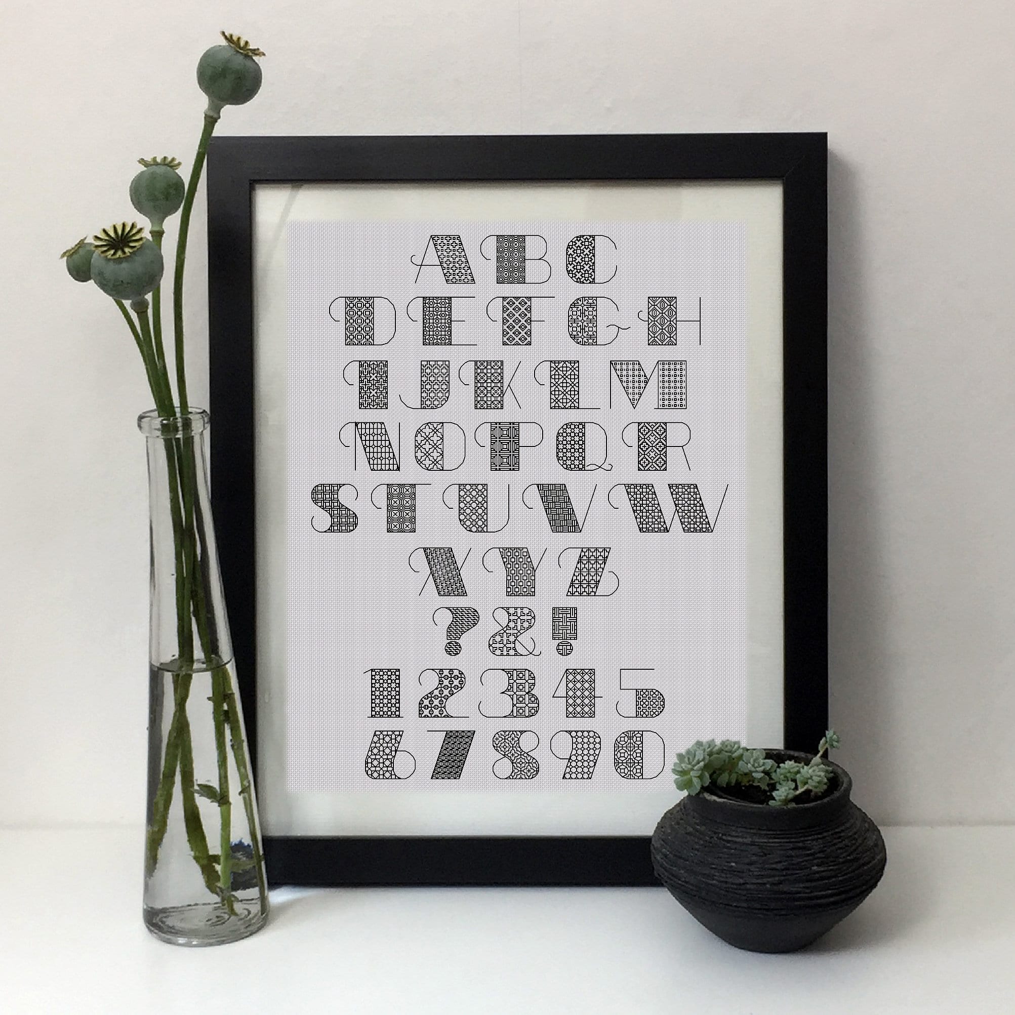 Tattoo Font Customisable Blackwork. PDF Blackwork Alphabet - Etsy UK