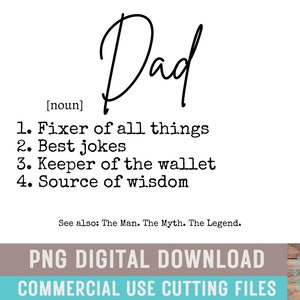 Reparador de todas las cosas PNG Diseño divertido para el Día del Padre Paternidad Definición de papá Día del Padre PNG Chistes de papá Billetera de papá