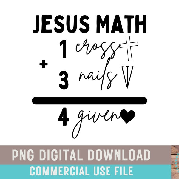 Jesus Math Png - Etsy