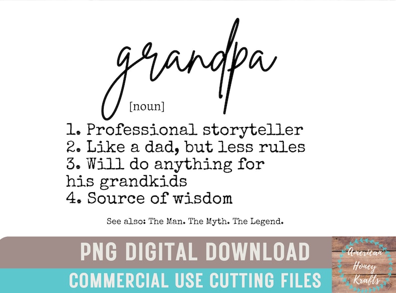 Grandpa Definition PNG Funny Father's Day Design Fatherhood Definition ...