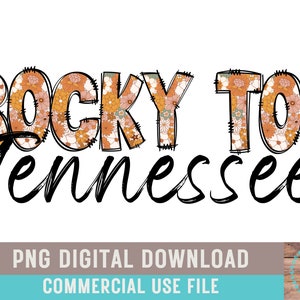 Rocky Top PNG Tennessee Volunteers Football Fall Boho Tennessee Football Sublimation Tennessee Vols Digital Download Retro Floral Tennessee