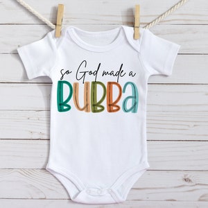 So God Made A Bubba PNG Boho Toddler Big Brother Baby Announcement PNG ...