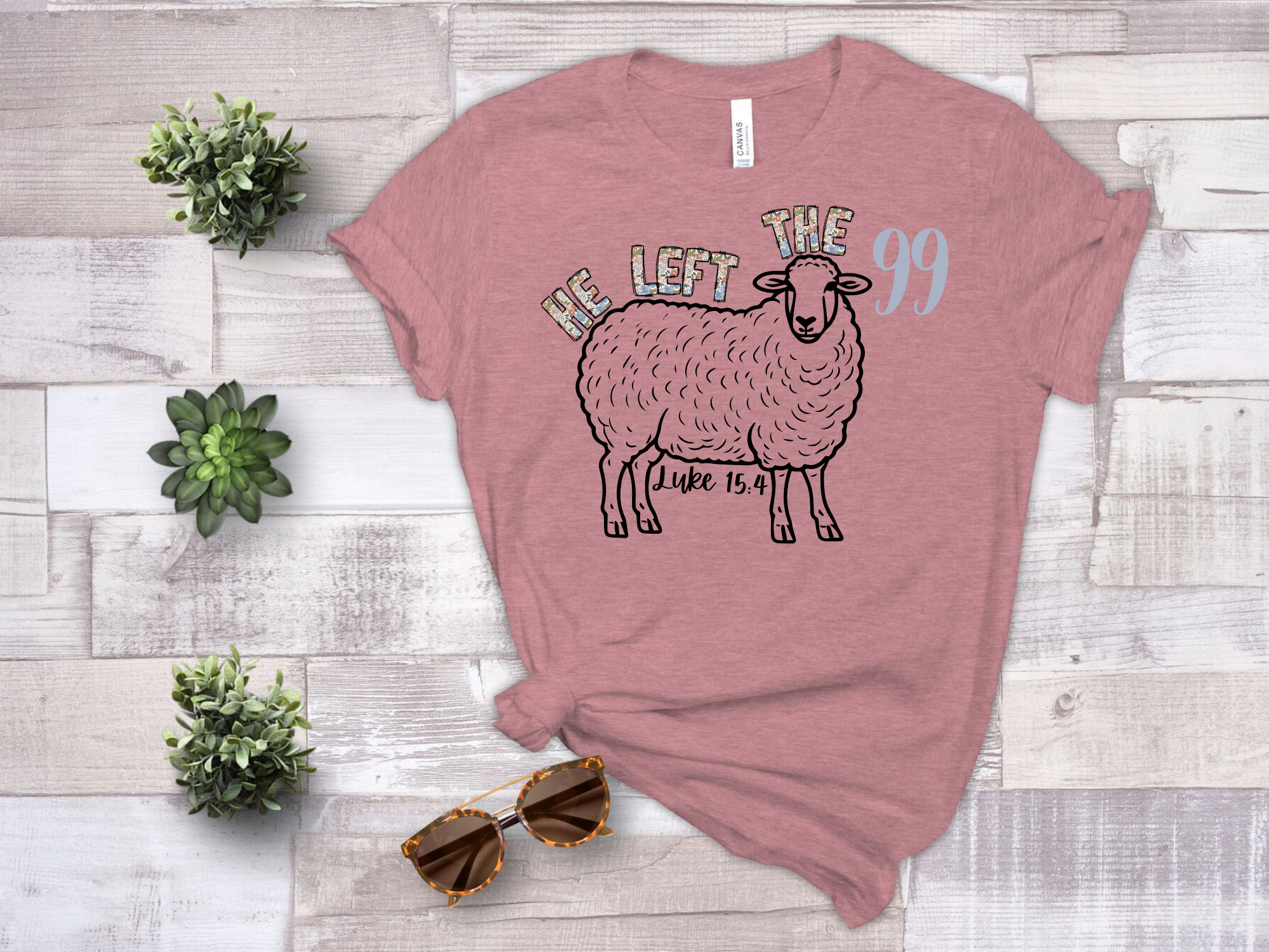 He Left the 99 for the One Luke 15:4 PNG Trendy Christian Boho Floral ...
