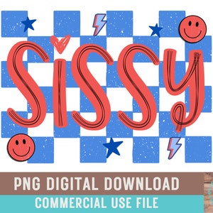 Sissy PNG 4th Of July Toddler Girly Trendy Boho Smiley Face Lightning Stars Red White Blue Independence Day Summer USA