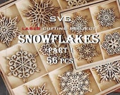Snowflake, SVG, Set, Laser ready file, Christmas toy, Laser cutting, CNC plan, Wooden, for Glowforge, DIY, Cut file, Laser cut, Ornament