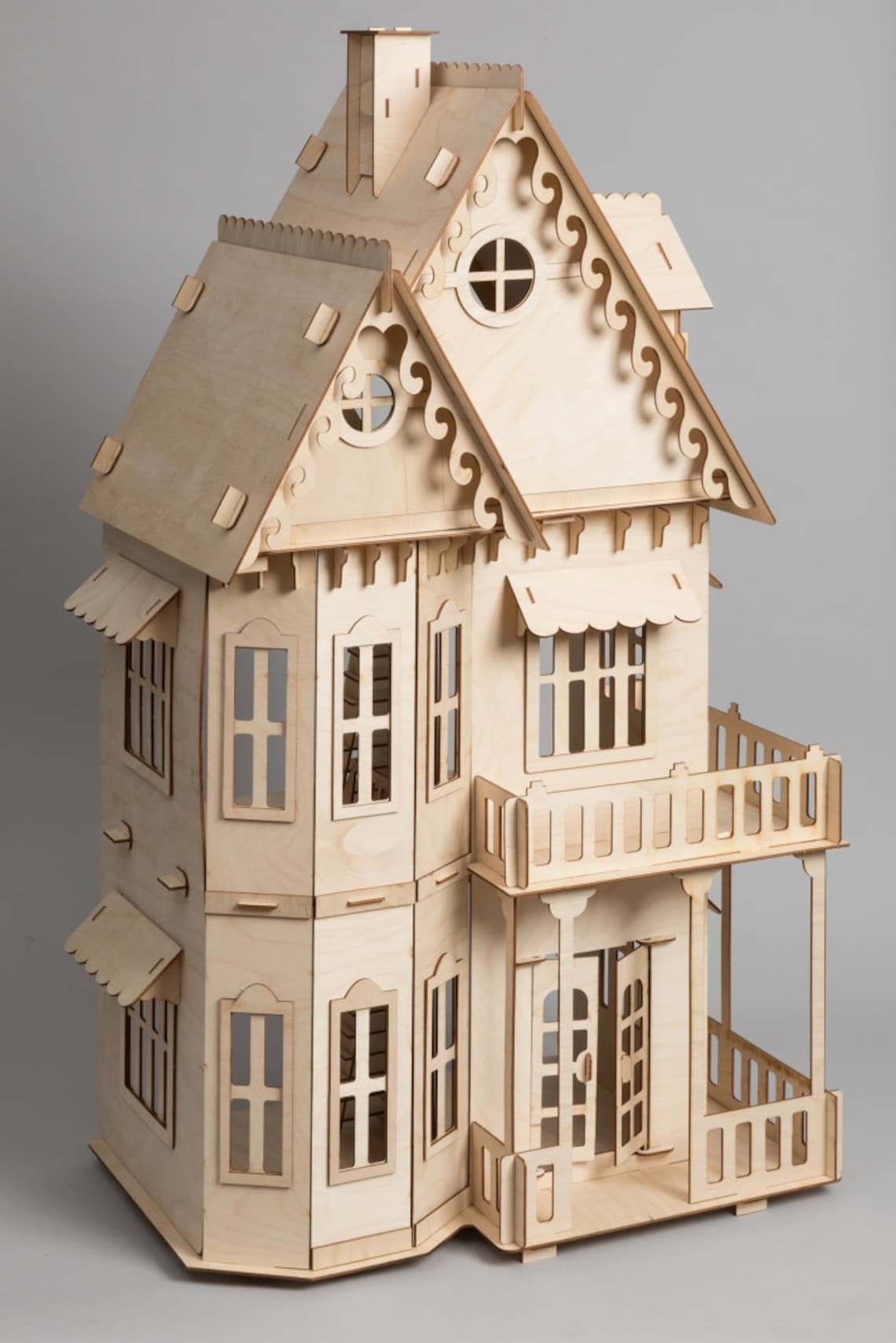 Dollhouse Toy Wood CNC diy Game Set 3D puzzle Doll Etsy