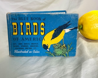 Vintage Blue Book of Birds of America | Color Illustrated | Hardcover Field Guide