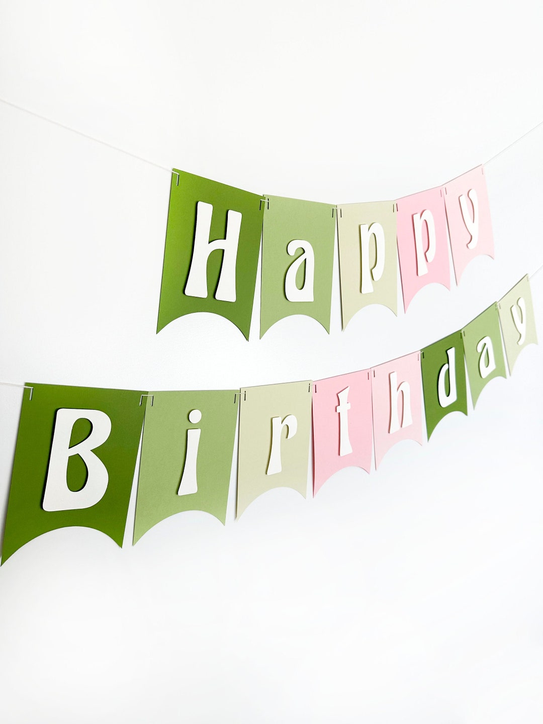Custom Party Banner | Ombre Party Banner | Green and Pink Party Banner ...