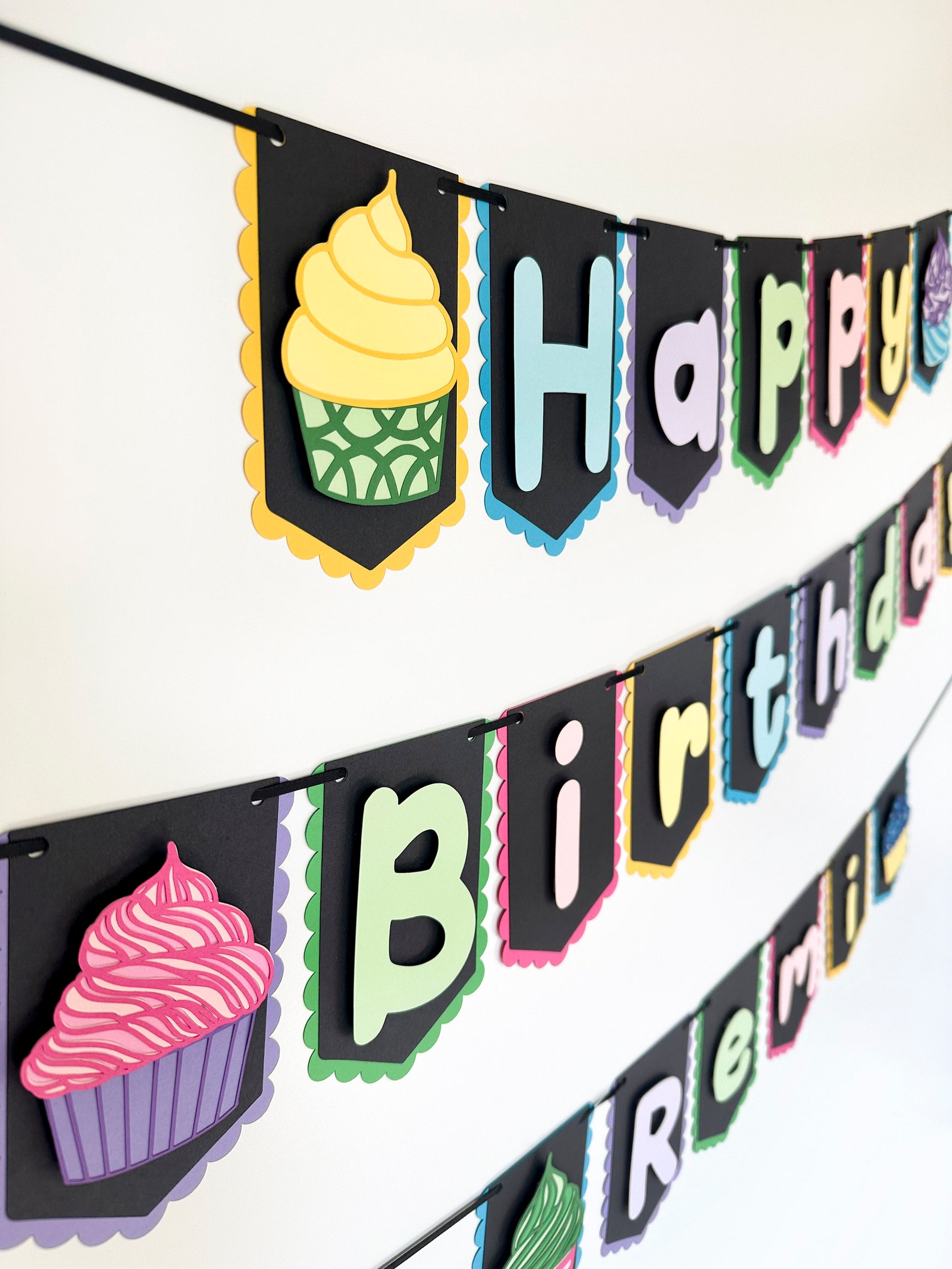 cupcake-party-banner-dark-cupcakes-birthday-party-baby-shower