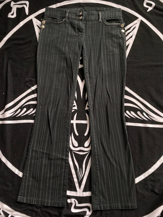 Vintage Lip Service Black and Gray Pinstripe Pants