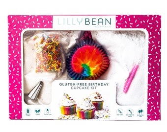 Glutenfrei & Vegan LillyBean Geburtstag Cupcake Backset