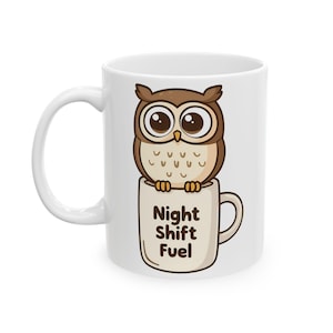 Jolie tasse en céramique hibou, parfaite pour les amateurs de café, cadeau pour les amateurs de chouettes, tasse à thé, cadeau pour amoureux des animaux, cadeau de vacances.