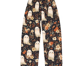 Pantalon Pyjama Halloween Homme - Motifs Fantômes, Citrouilles, Chauves-souris - Tissu Doux, Coupe Ample - Confort Maison Automne